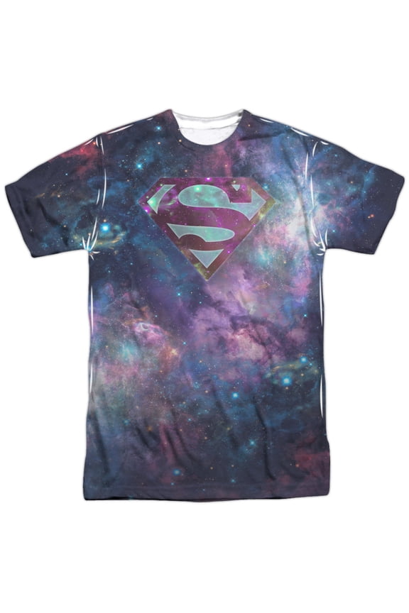 Superman Spaced Out Logo Mens Sublimation Shirt