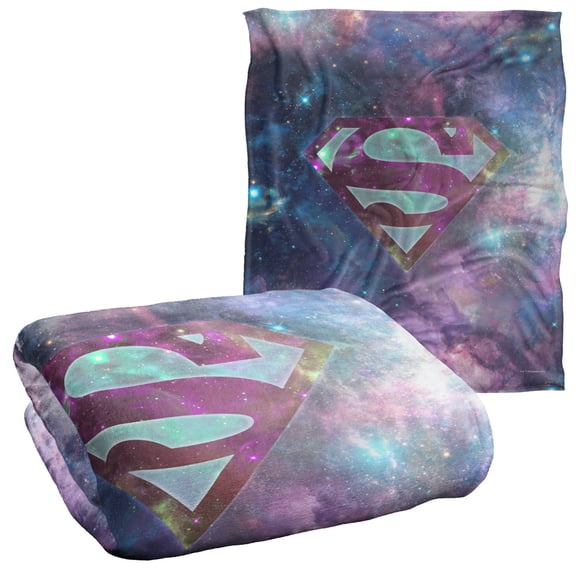 Superman Spaced Out Logo Officially Licensed Silky Touch Super Soft Throw Blanket 50' x 60'