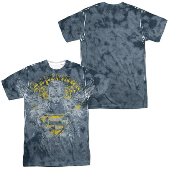 Superman Stand Your Ground Unisex Adult Sublimated Costume T Shirt (Front/Back), Medium Multicolor