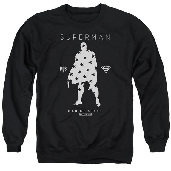 Superman Star Silhouette Adult Crewneck Sweatshirt Black