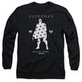 thumbnail image 1 of Superman Star Silhouette Long Sleeve Adult 18/1 T-Shirt Black, 1 of 1