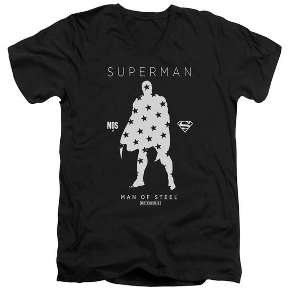Superman - Star Silhouette - Slim Fit V Neck Shirt - Small