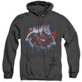 thumbnail image 1 of Superman Stardust Adult Heather Hoodie Sweatshirt Black, 1 of 1