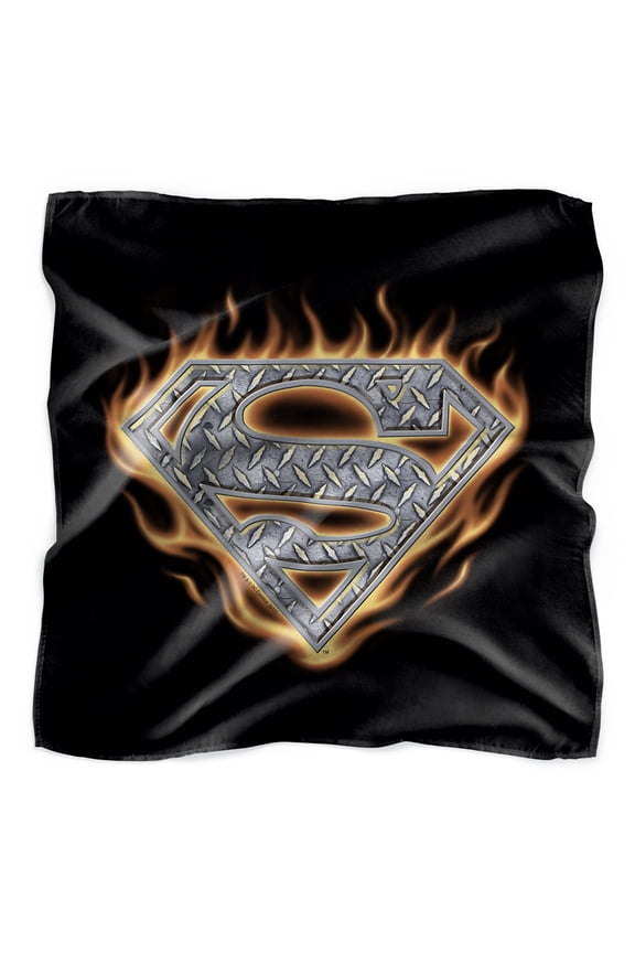 Superman Steel Fire Shield Bandana (21 in x 21 in)