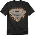 thumbnail image 1 of Superman T-Shirt Steel Fire Shield Unisex Graphic Tee For Men & Women, 1 of 7