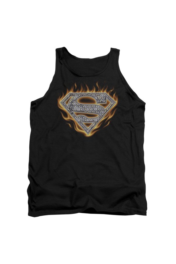 Superman - Steel Fire Shield - Tank Top - XX-Large