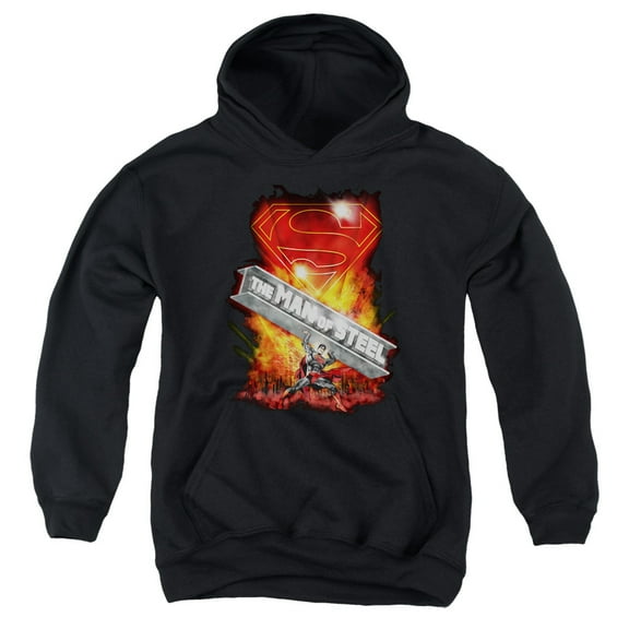 Superman - Steel Girder - Youth Hooded Sweatshirt - X-Large