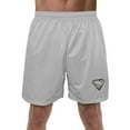 thumbnail image 1 of Superman Steel Logo Mens Lined Mesh Shorts, Silver, Large, 1 of 6
