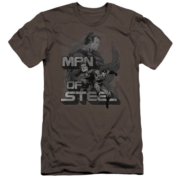 Superman - Steel Poses - Premium Slim Fit Short Sleeve Shirt - Large