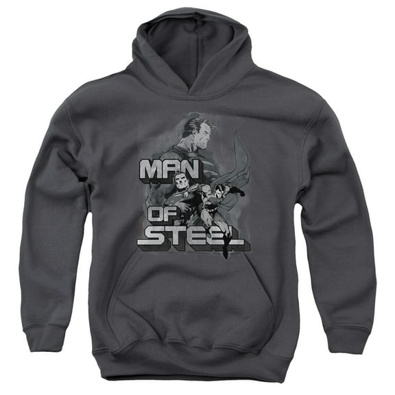 Superman - Steel Poses - Youth Hooded Sweatshirt - Large