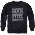 thumbnail image 1 of Superman Steel Text Adult Crewneck Sweatshirt Black, 1 of 1