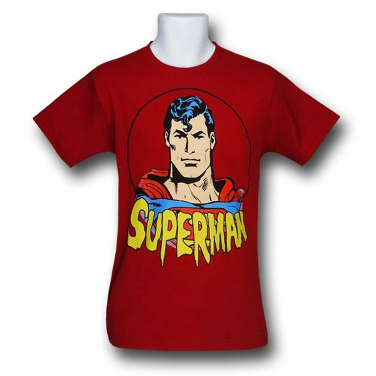 Large Visage (11-12) Superman Steel Kids T-Shirt-Youth