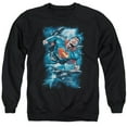 thumbnail image 1 of Superman Stormy Flight Adult Crewneck Sweatshirt Black, 1 of 1