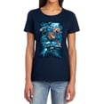 thumbnail image 1 of Superman Stormy Flight Women's T Shirt, Navy, X-Large, 1 of 6