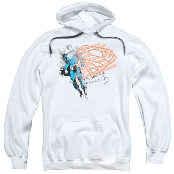 Superman - Super American Flag - Pull-Over Hoodie - XX-Large