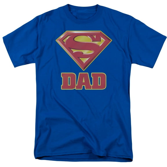 Superman Men's Super Dad T-shirt X-Large Blue