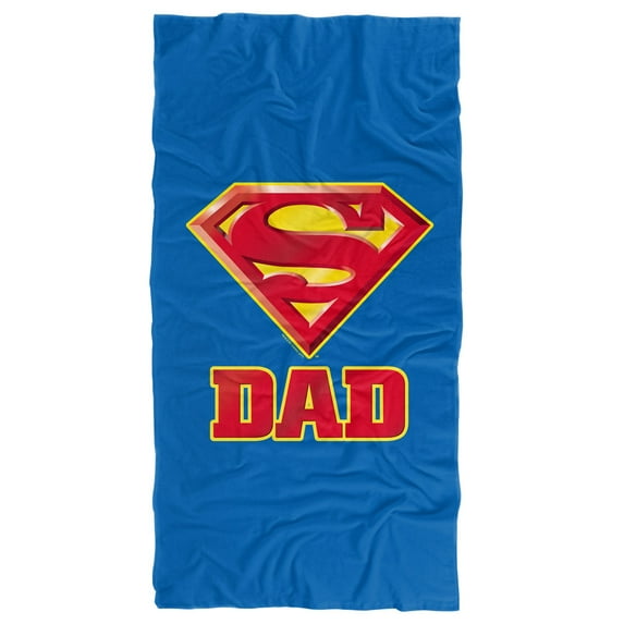 Superman Super Dad Officially Licensed Beach Towel 30' X 60'