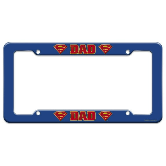 Superman Super Dad Shield Logo License Plate Tag Frame