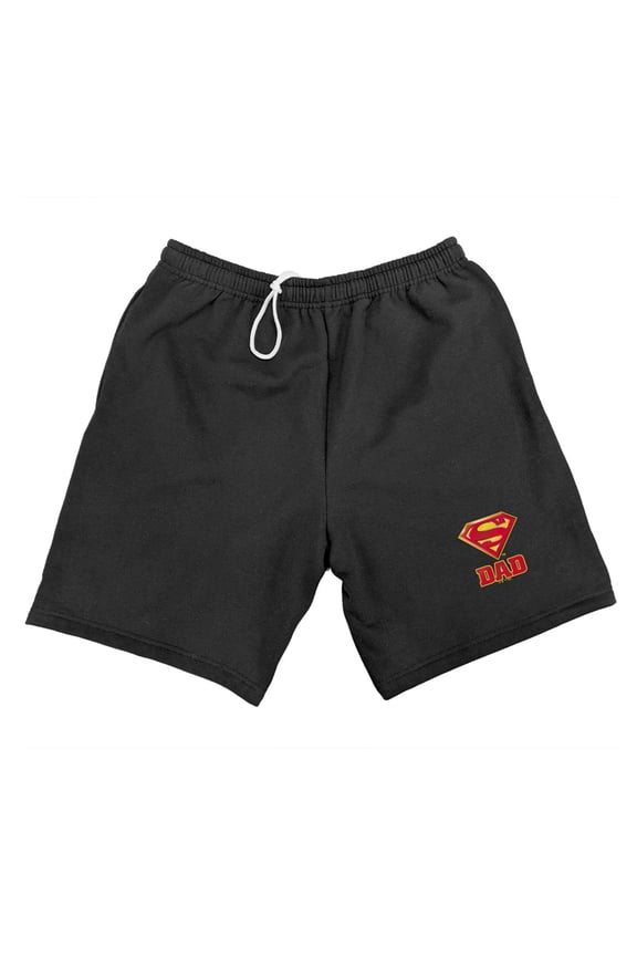 Superman Super Dad Shield Logo Mens Sweat Shorts