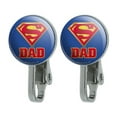 thumbnail image 1 of Superman Super Dad Shield Logo Novelty Clip-On Stud Earrings, 1 of 4