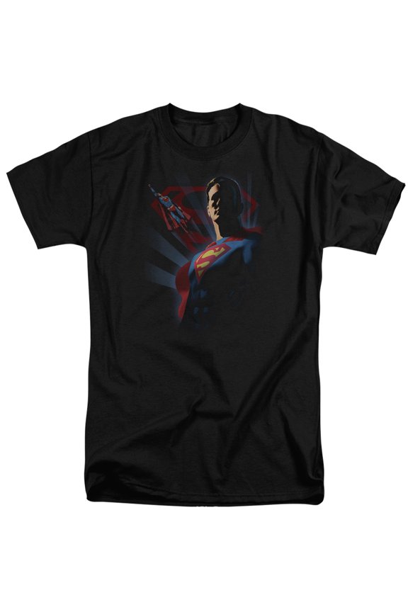 Superman Super Deco Adult Tall T-Shirt Black