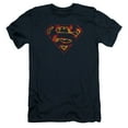 thumbnail image 1 of Superman Super Distressed Adult 30/1 T-Shirt Navy, 1 of 1