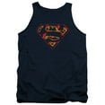 thumbnail image 1 of Superman Super Distressed Adult Tank Top Navy, 1 of 1