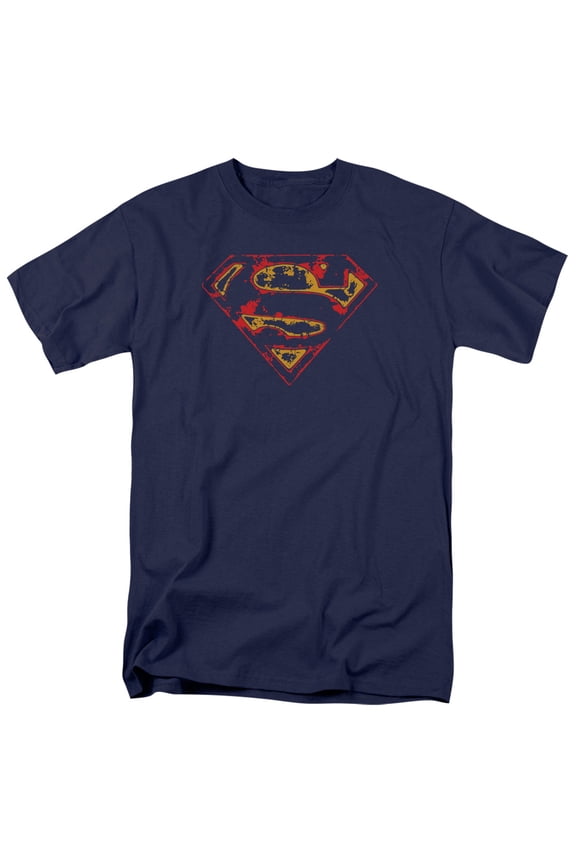 DC Comics - Superman - Super Distressed - Adult Unisex T-Shirt - Blue