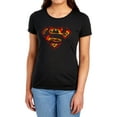 thumbnail image 1 of Superman Super Distressed Women's T Shirt, Black, Medium, 1 of 6
