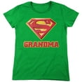 thumbnail image 1 of Superman Super Grandma Women's T Shirt, Kelly Green, Large, 1 of 6