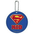 thumbnail image 1 of Superman Super Kid Shield Logo Round Luggage ID Tag Card Suitcase Carry-On, 1 of 8