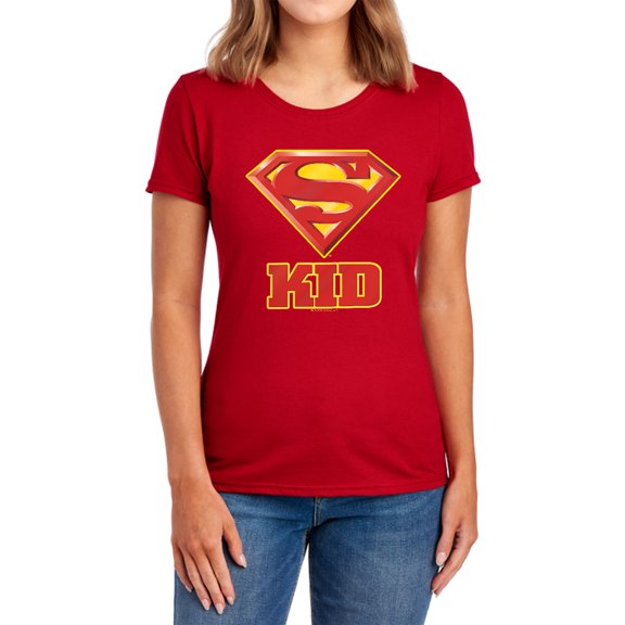 Superman Super Kid Women's T Shirt, Red, Large