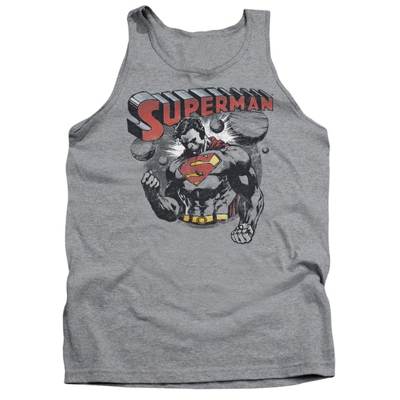 Superman Super Ko Adult Tank Top Athletic Heather
