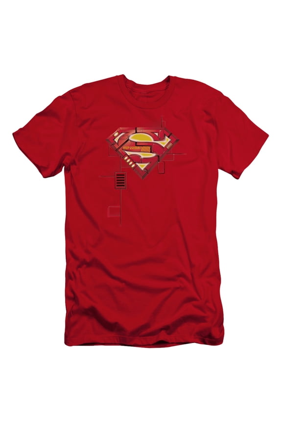 Superman - Super Mech Shield - Premium Slim Fit Short Sleeve Shirt - Medium