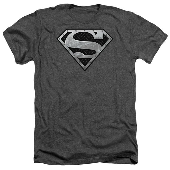 Superman - Super Metallic Shield - Heather Short Sleeve Shirt - Large
