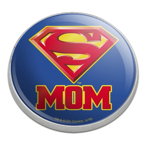 Superman Super Mom Shield Logo Golfing Premium Metal Golf Ball Marker