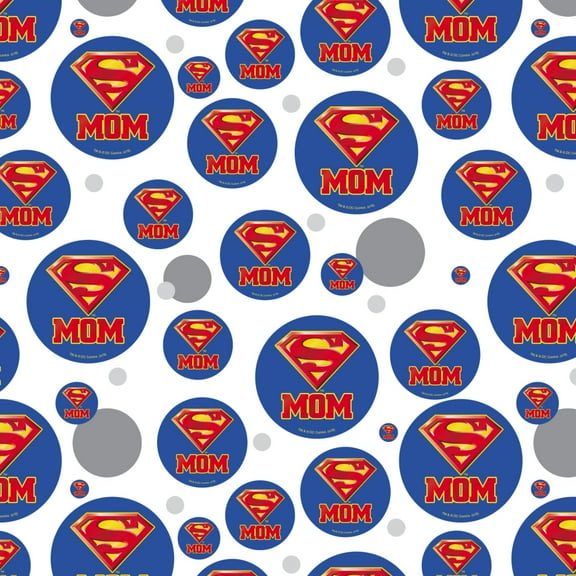 Superman Super Mom Shield Logo Premium Gift Wrap Wrapping Paper Roll