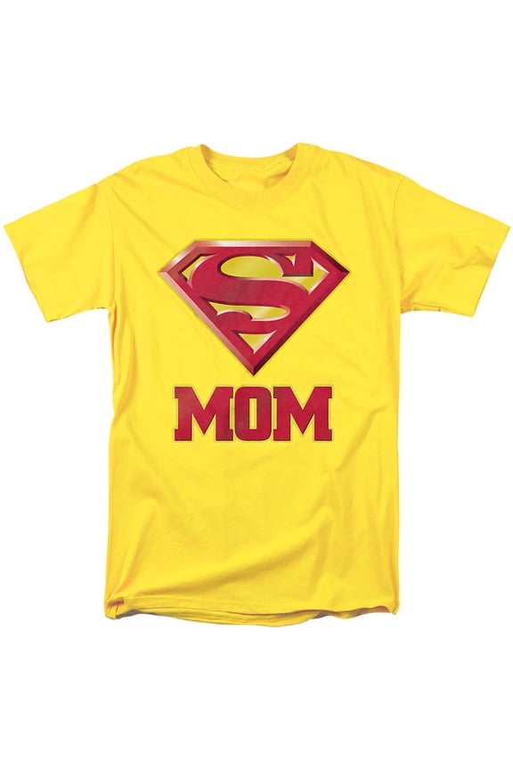 Super Mom Unisex Adult T Shirt, Yellow, Medium