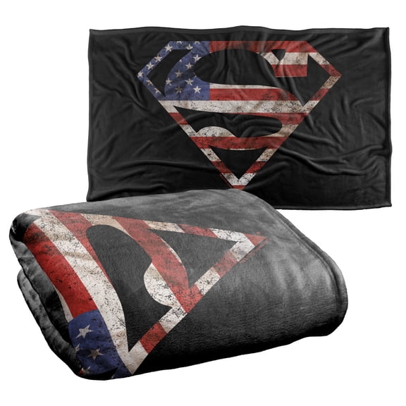 Superman Super Patriot Silky Touch Super Soft Throw Blanket 36" x 58"