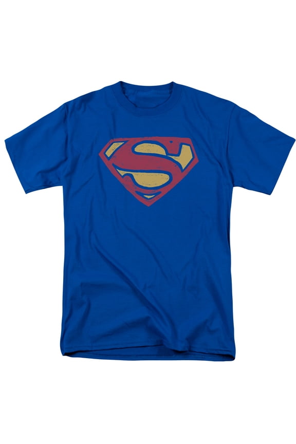 Superman Super Rough Adult 18/1 T-Shirt Royal Blue