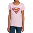 thumbnail image 1 of Superman Super S Women's T Shirt, Pink, Small, 1 of 6