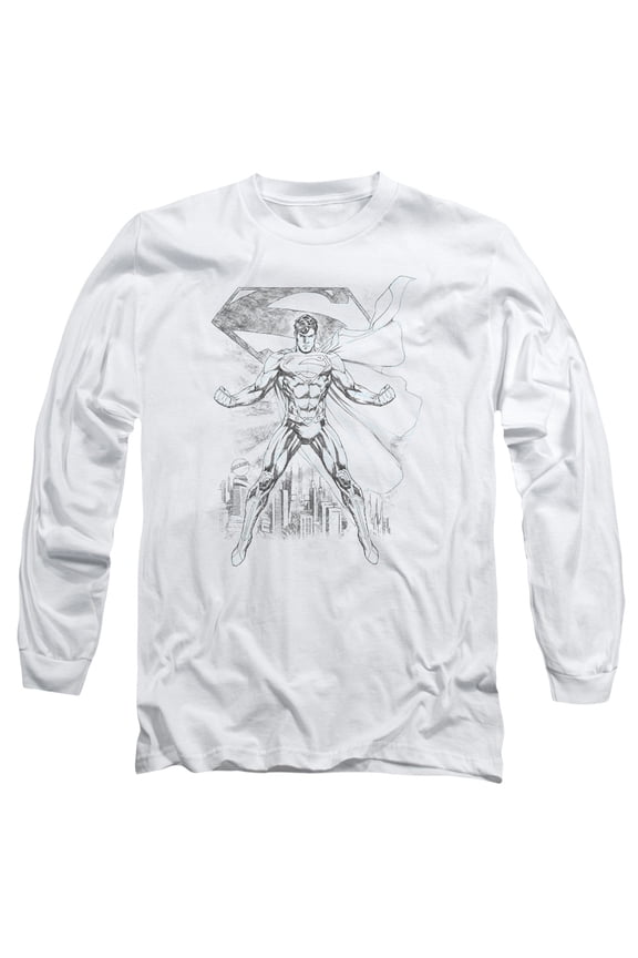 Superman - Super Sketch - Long Sleeve Shirt - Medium