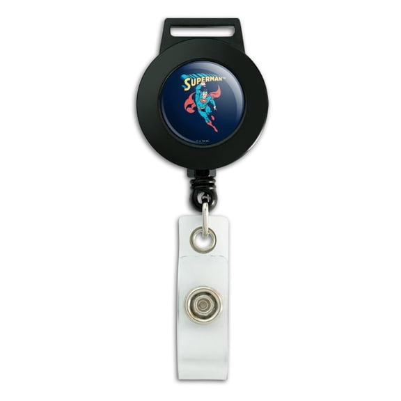 Superman Superhero Lanyard Retractable Reel Badge ID Card Holder