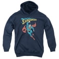 thumbnail image 1 of Superman Superhero Youth Kids Boy/Girls Pull-Over Hoodie, Navy, Small, 1 of 4