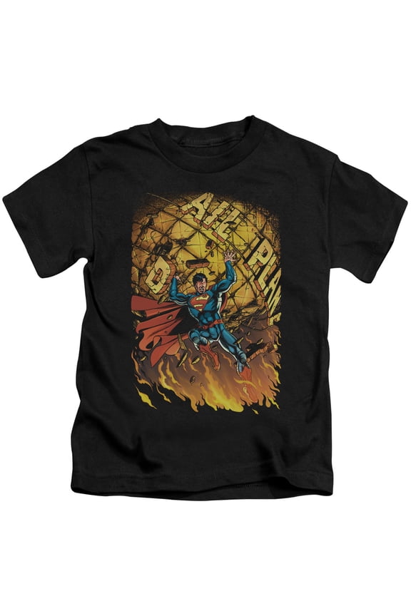 Superman Boys' Superman #1 Childrens T-shirt Black