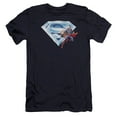thumbnail image 1 of Superman - Superman & Crystal Logo - Premium Slim Fit Short Sleeve Shirt - Large, 1 of 2