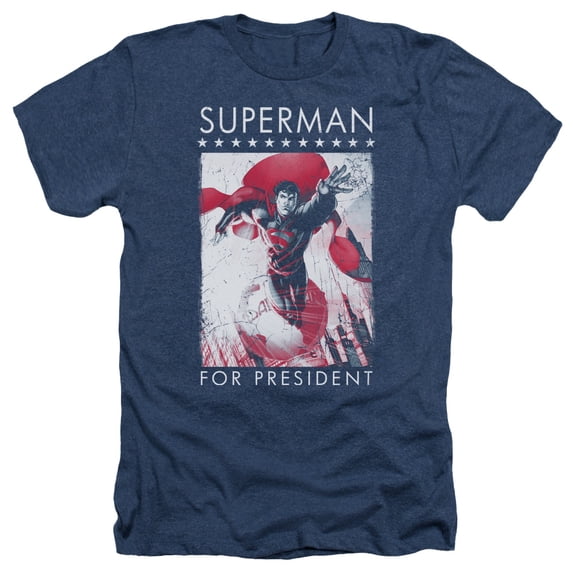 Superman - Superman For President - Heather Short Sleeve Shirt - XXX-Large