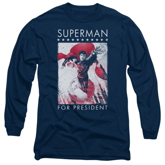 Superman - Superman For President - Long Sleeve Shirt - X-Large