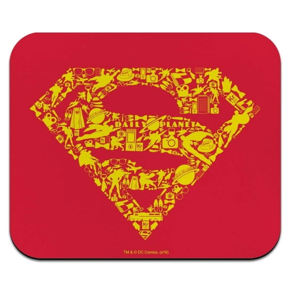 Superman Superman Icons Logo Low Profile Thin Mouse Pad Mousepad