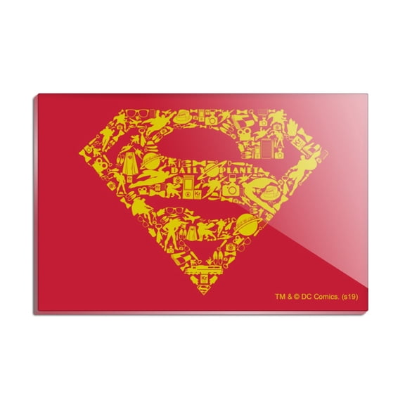 Superman Superman Icons Logo Rectangle Acrylic Fridge Refrigerator Magnet